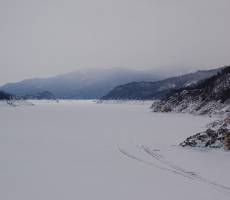 СШГЭС. Вид на верхний бьеф(водохранилище)