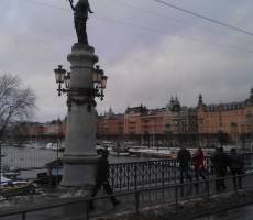 Один из мостов Стокгольма. Январь.