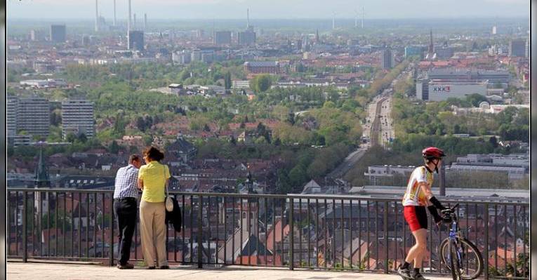 Смотровая площадка на башне Турмберг. Карлсруэ