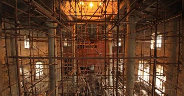 Реставрационные работы в церкви Святых Константина и Елены. Велико-Тырново