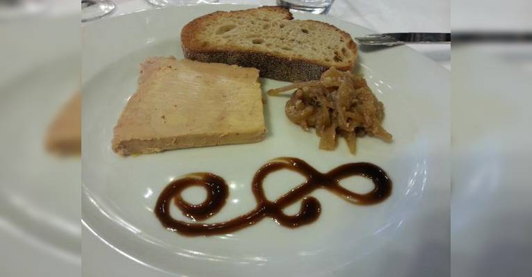 Фуа гра с луком