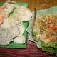 Салат из помело с морепродуктами и свининой

