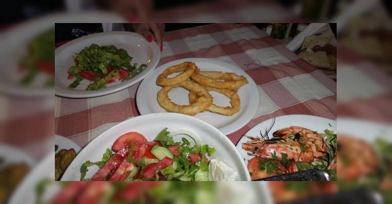 Запеченые кольца кальмара