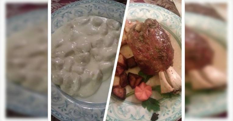 Ньокки и свиная рулька.