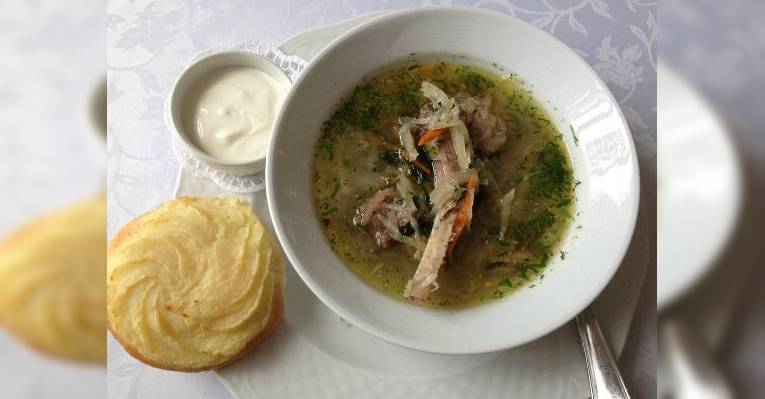Щи с квашенной капустой..