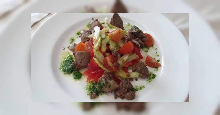 салат с печенью