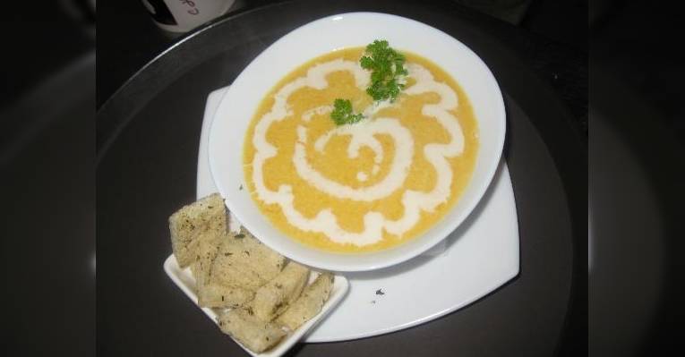 Cream of pumpkin soup. Крем- суп тыквенный
