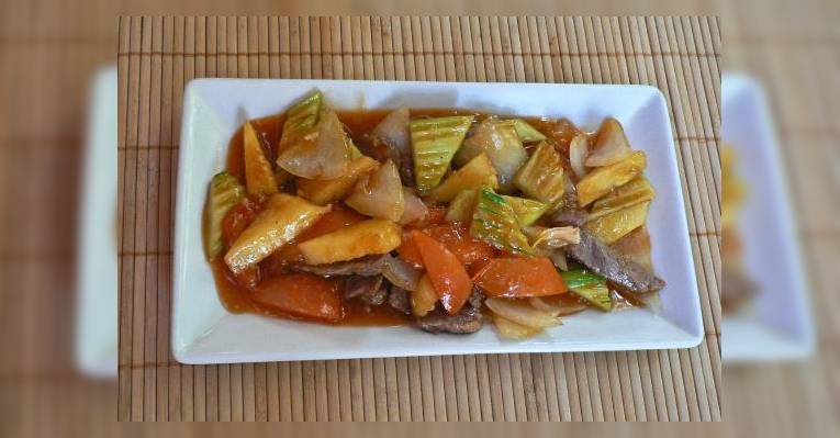 мясо с овощами