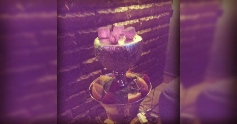 Кальян на грейпфруте. Оригинально оформленный, много вкуса и дыма!