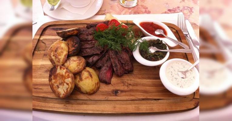 Мясо+печеный картофель