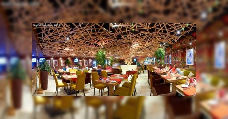 Интерьер ресторана русской авторской кухни 