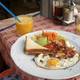 The most usual and most tasty breakfast - eggs with toаst
