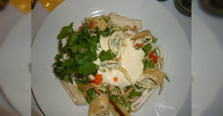 салат с море продуктами