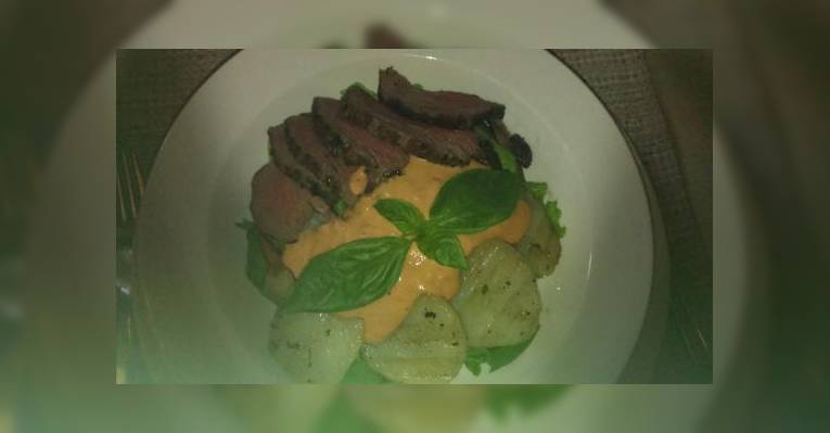 салат с ростбифом, очень вкусный!!!