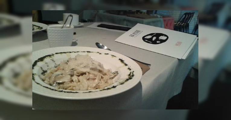 Паста с курицей и грибами