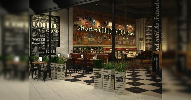 Интерьер ресторана Friends modern diner