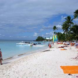 Public beach of Dominicus at Bayahibe