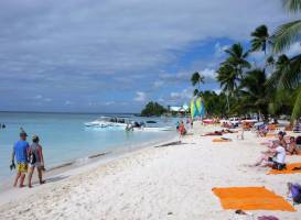 Public beach of Dominicus at Bayahibe