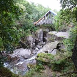 Bracklinn Falls Bridge and Callander Crags
