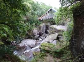 Bracklinn Falls Bridge and Callander Crags