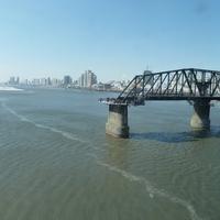 North Korean border at Dandong