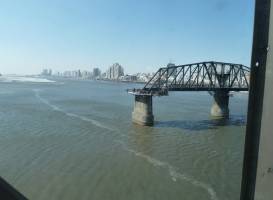North Korean border at Dandong