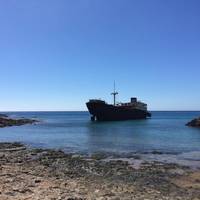 Barco Telamon encallado