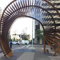 Weaving Fence and Horn sculpture