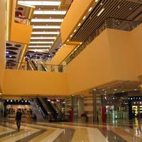 People shopping plaza