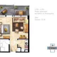Studio with Balcony
