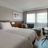 Premium Guest Room with Two Single Beds and City View