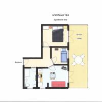Two-Bedroom Apartment with Sea View (4 Adults)