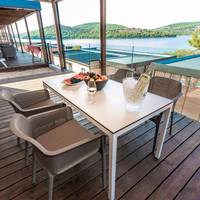 Eco luxury two-bedroom camping villa with sea view terrace
