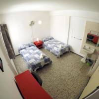 Twin Bed with Shower and Shared bathroom