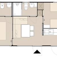 Premium Two-Bedroom Mobile Home with Terrace and Sea View
