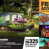 Outdoor Glamping at Theme Park - 2 Adult (Theme Park closed every Tuesday)