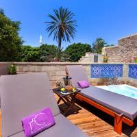 Senior Suite with Private Garden and Outdoor Hot tub (Views of Rhodes)