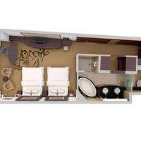 Staycation Offer inclusive of AED 275 credit per night - Deluxe Double Room with Two Double Beds - Sea View