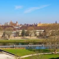 Standard Double Room with Queen Size bed and Sofa with Canal view