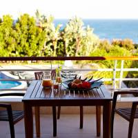 Studio with Balcony and Pool View