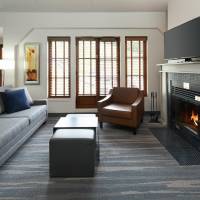 Murphy-Style Queen Bed Studio with fireplace