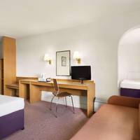 Room with One Double and Two Twin Beds and Lake View - Non-Smoking