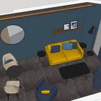 Duplex Family Room with ski slope view