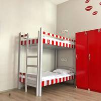 Bed in 6-Bed Dormitory Room with Private Bathroom 