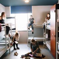 Bed in 10-Bed Female Dormitory Room with Private Bathroom