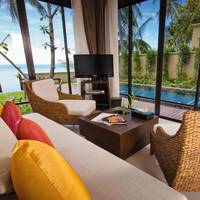 Beachfront villa with private pool