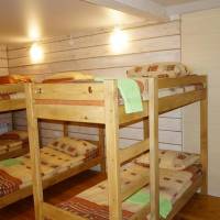 Family room with bunk beds in a hostel-style with Balcony and shared bathroom