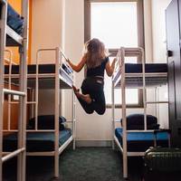 Bed in 6-Bed Female Dormitory Room with Shared Bathroom