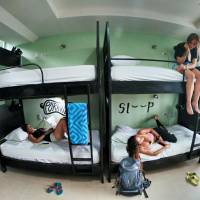 Bed in 8-Bed Dormitory Room with Shared Shower
