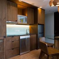 One Bedroom apartment with king bed, a sofa and balcony